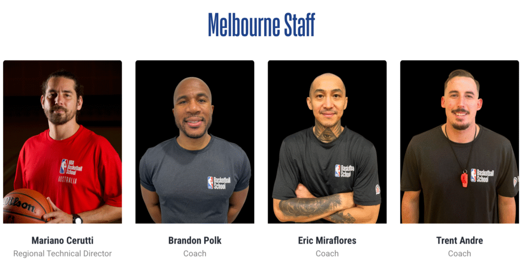 nba basketball school melbourne coaches - eric bizzy miralfores